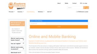 Online Banking - Eastern Credit Union - Leading the way