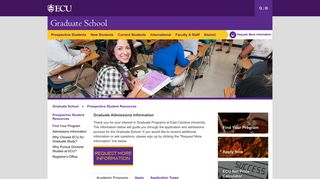 Admissions Information | Graduate School - East Carolina University