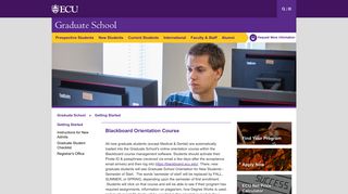 New Student Orientation | Graduate School - East Carolina University