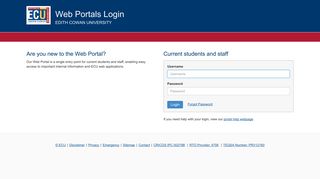 Web Portals Login - Ecu