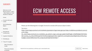 SLRCHIEFS - ECW remote access - Google Sites