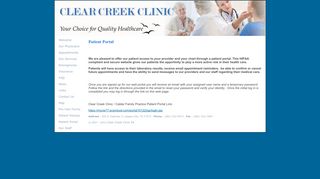 Patient Portal - Clear Creek Clinic