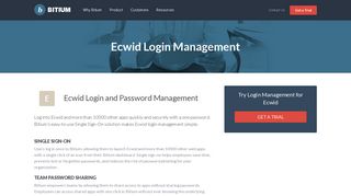 Ecwid Login Management - Team Password Manager - Bitium