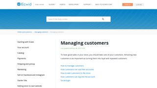 Managing customers – Ecwid Help Center - Ecwid Support