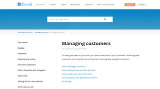 Managing customers – Ecwid Help Center - Ecwid support