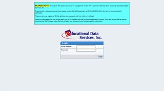 Login - Educational Data Services