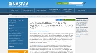 NASFAA | ED's Proposed Borrower Defense Regulations Could ...