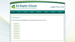 Prep Exam Login - Ed Klopfer Schools of Real Estate