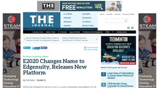 E2020 Changes Name to Edgenuity, Releases New Platform -- THE ...