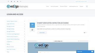 Login and Access - Ed2Go Partner Site