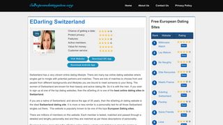 EDarling Switzerland - Top 20 European Dating Sites