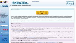 Submissions - 19th International Conference on Information Fusion
