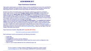 ACM MSWiM 2017 Submission