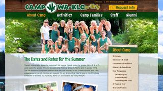 Camp Wa-Klo Dates & Rates | NH Summer Camp for Girls