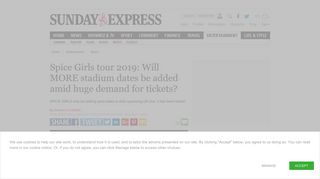 Spice Girls tour 2019 - Will MORE stadium dates be added? Big clue ...