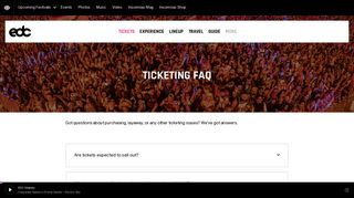 Ticketing FAQ – EDC Orlando 2018