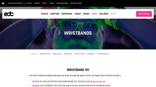 Wristbands – EDC Las Vegas 2019