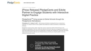[Press Release] PledgeCents and Edcite Partner to Engage Students ...