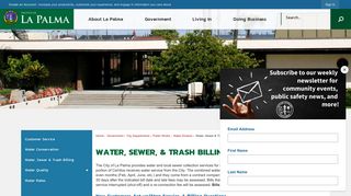 Water, Sewer, & Trash Billing | La Palma, CA - Official Website