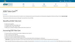 EDD Tele-Cert - CA.gov