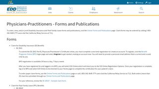 Physicians-Practitioners - Forms and Publications - EDD - CA.gov