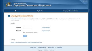 Employer Services Online Login - Employer Services Online - CA.gov