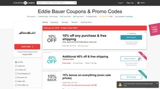 60% Off Eddie Bauer Coupons & Promotion Codes - January 2019