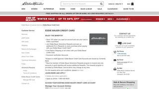 Eddie Bauer Credit Cards | Customer Service | Eddie Bauer