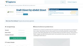 Draft Direct by eDebit Direct Reviews and Pricing - 2019 - Capterra