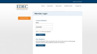 EDEC Member Login | eDiscovery Education Center