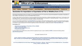 Office of Law Enforcement - Declaration for Importation or ...
