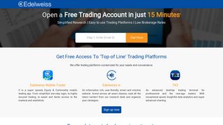 Open Free Edelweiss Trading Account Online Within 15 Minutes