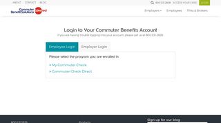Commuter Benefit Solutions - Login to Your Account