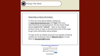 Chicago Title EDesk | Login Page