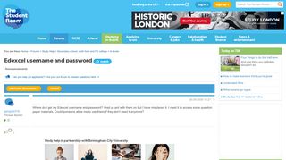 Edexcel username and password - The Student Room