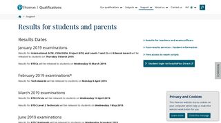 Results for students and parents | Pearson qualifications - Edexcel