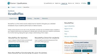 ResultsPlus | Pearson qualifications - Edexcel