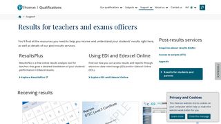 Results for teachers and exams officers | Pearson ... - Edexcel