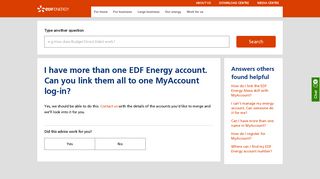 I have more than one EDF Energy account. Can you link them all to ...
