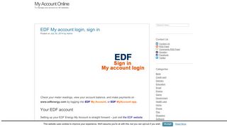 EDF My account login, sign in on edfenergy.com - My Account Online