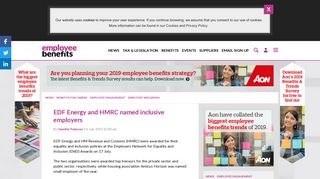 EDF Energy and HMRC named inclusive employers - Employee Benefits