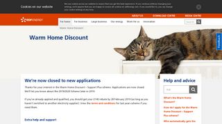 Warm Home Discount Scheme 2017/2018 | EDF Energy