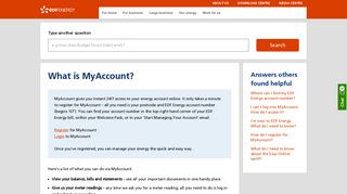 What is MyAccount? - Meters & meter reading - Service