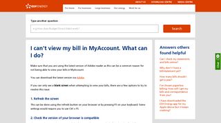 I can't view my bill in MyAccount. What can I do?