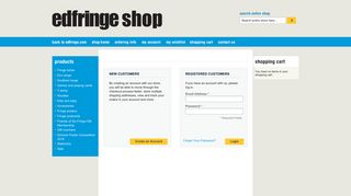Customer Login | Edinburgh Festival Fringe Shop