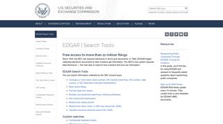 SEC.gov | EDGAR | Search Tools