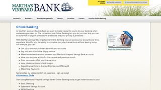 Martha's Vineyard Savings Bank - Online Banking & Billpay
