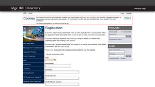 Registration - Jobs at Edge Hill University