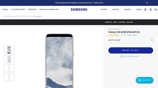 Galaxy S8 64GB (MetroPCS) Arctic Silver Phones - SM ... - Samsung