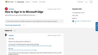 How to Sign In to Microsoft Edge - Microsoft Community